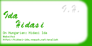 ida hidasi business card